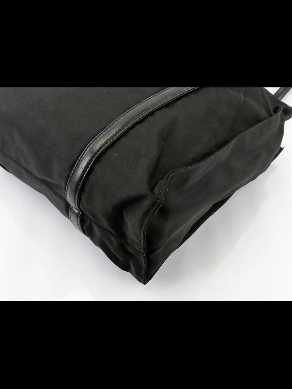 Prada Black Nylon Double-Handle Tote